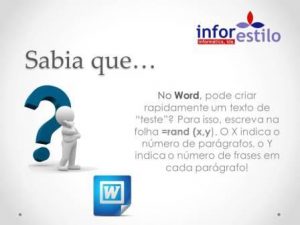 Dica Word - Texto de Teste